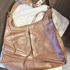 HOBO Light Brown Leather Hobo Bag